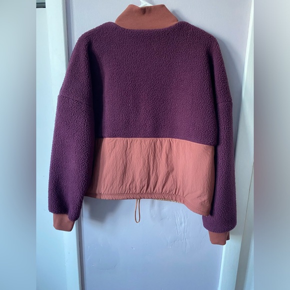 Fleece Pullover Burgundy Jacket - Picture 6 of 15